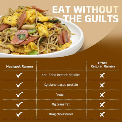 HealSpot High Protein Instant Ramen, 6 Packs of Sesame Sauce Flavor