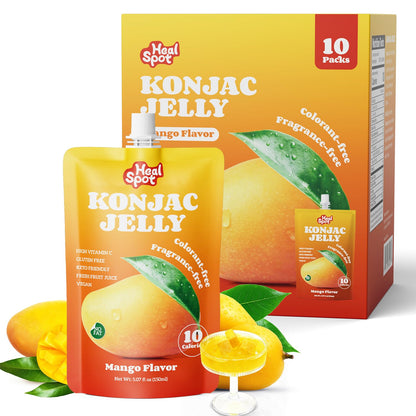 HealSpot Konjac Jelly, Infused with Collagen Drink, Mango Flavor (10 Packs)