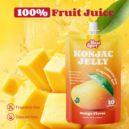 HealSpot Konjac Jelly, Infused with Collagen Drink, Mango Flavor (10 Packs)