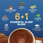 HealSpot Mushroom Cocoa Sleep Drink – Reishi, Melatonin & L-Theanine, Caffeine-Free Hot Cocoa with Adaptogens, Dairy-Free & No Added Sugar