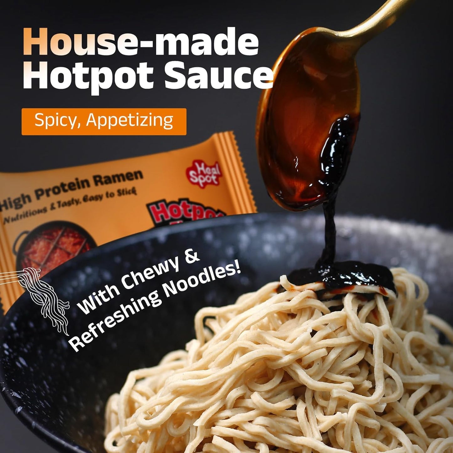 HealSpot High Protein Instant Ramen, Hot Pot Flavor