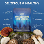 HealSpot Mushroom Cocoa Sleep Drink – Reishi, Melatonin & L-Theanine, Caffeine-Free Hot Cocoa with Adaptogens, Dairy-Free & No Added Sugar