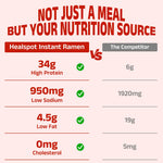 HealSpot High Protein Creamy Ramen | Korean Sweet & Spicy | 34g Plant-Based Protein, 4.5g Fat, Vegan Instant Noodles - Photo 5
