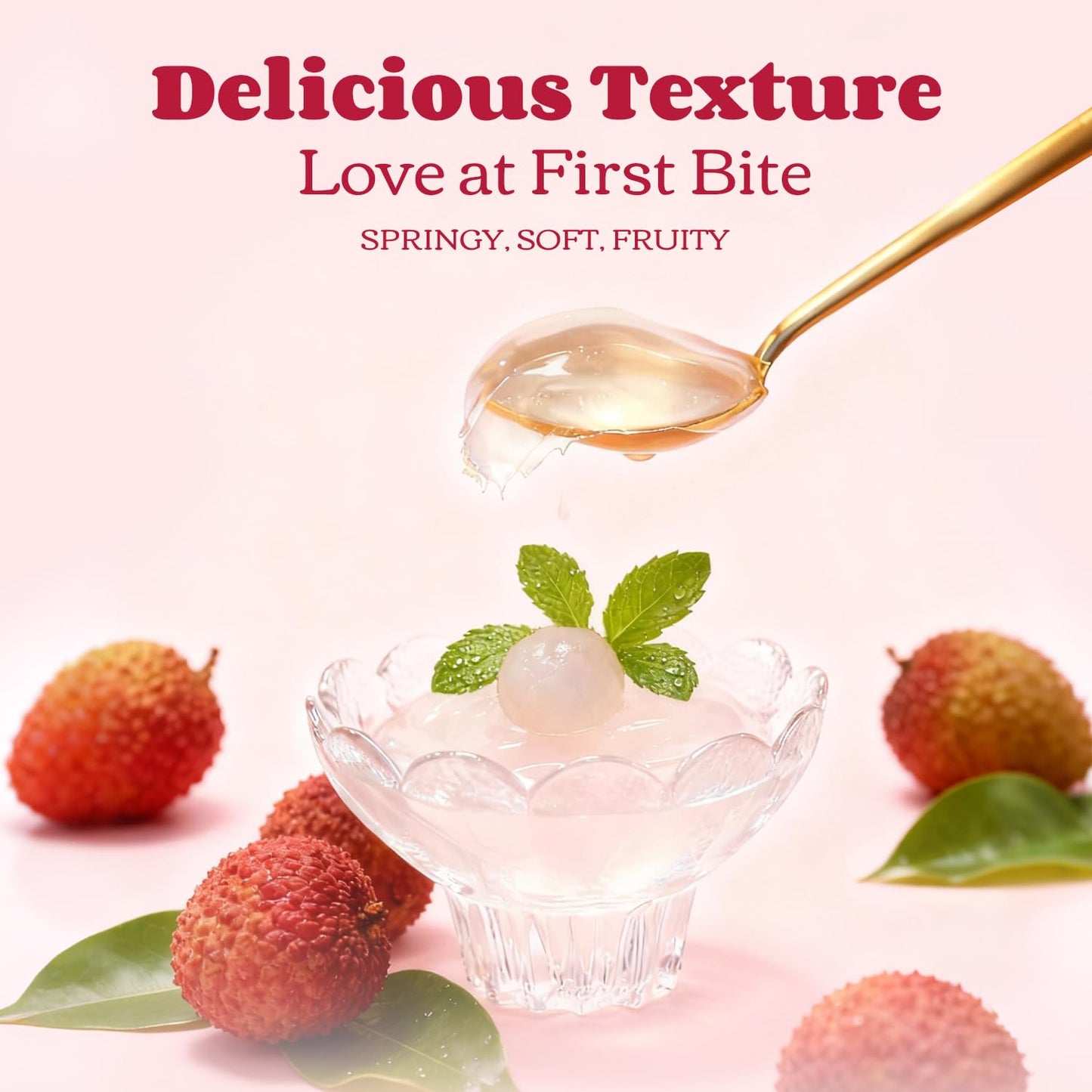 HealSpot Konjac Jelly, Infused with Collagen Drink, Lychee Flavor (10 Packs)