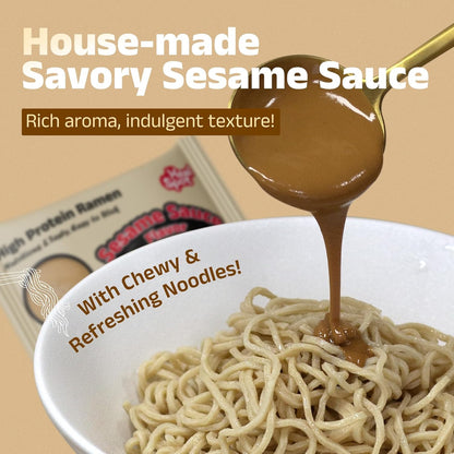 HealSpot High Protein Instant Ramen, 6 Packs of Sesame Sauce Flavor