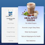 HealSpot Mushroom Cocoa Sleep Drink – Reishi, Melatonin & L-Theanine, Caffeine-Free Hot Cocoa with Adaptogens, Dairy-Free & No Added Sugar