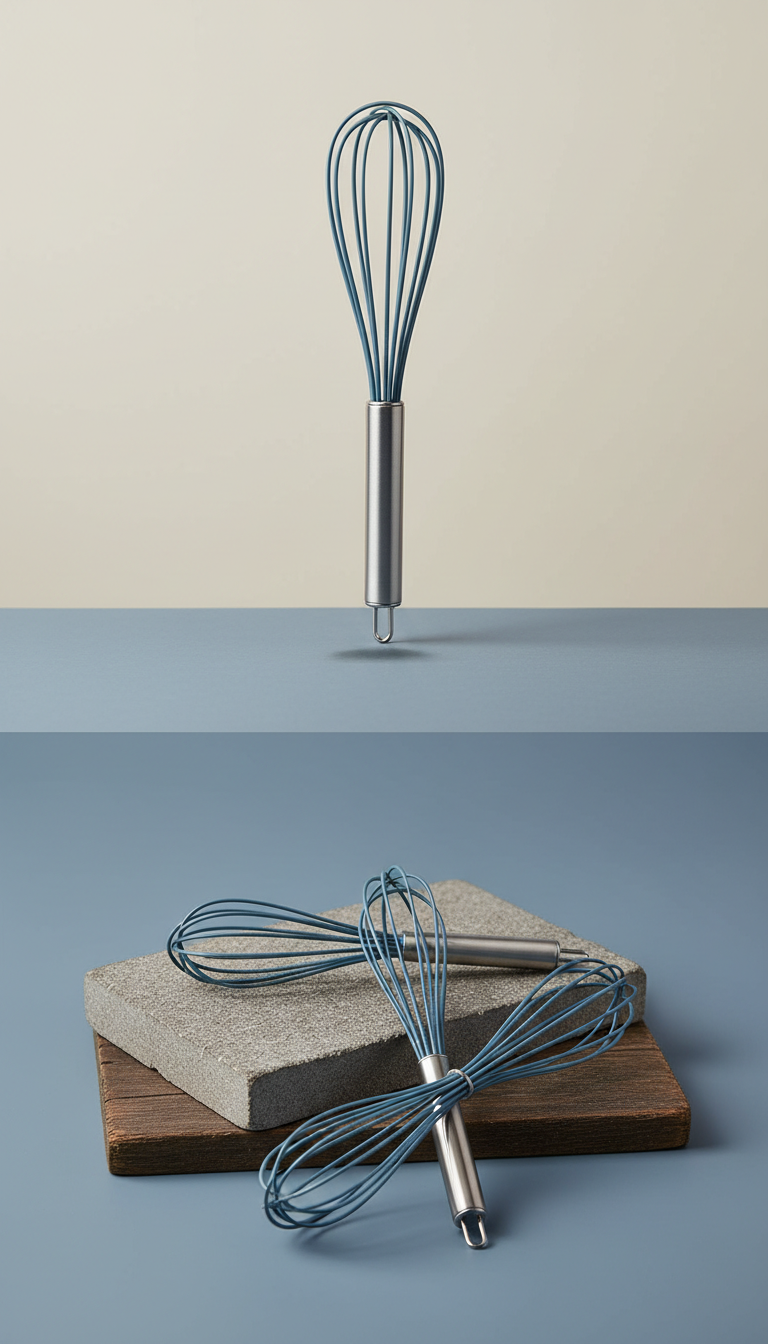 Slate blue mini precision whisk