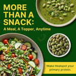 HealSpot Crispy Roasted Edamame Snacks – 11g Plant-Based Protein, Low Carb & High Fiber Crunchy Snack Variety Pack