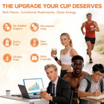 HealSpot Mushroom Coffee with 13 Functional Mushrooms, MCT Oil & B Vitamins – Arabica Instant Coffee, Low Caffeine, Keto Friendly