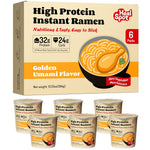 HealSpot High Protein Golden Chicken Ramen Cups | 6 Cups with 32g Plant-Based Protein | Non-Fried Instant Ramen