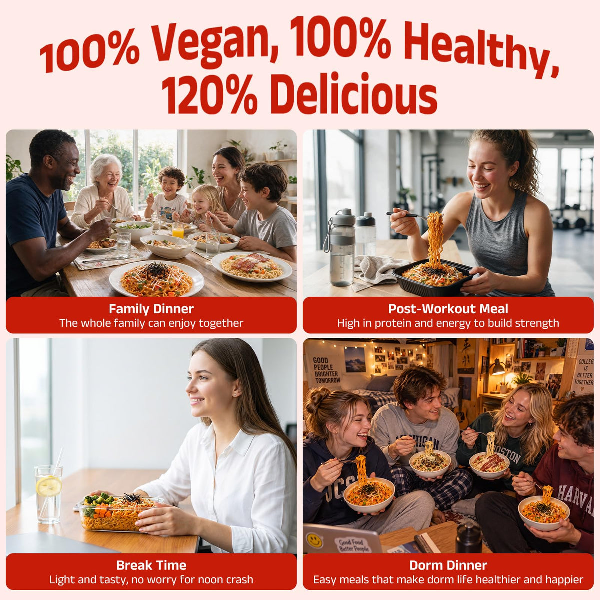 HealSpot High Protein Creamy Ramen | Korean Sweet & Spicy | 34g Plant-Based Protein, 4.5g Fat, Vegan Instant Noodles - Photo 7