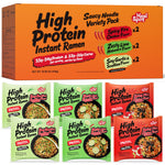 HealSpot High Protein Instant Ramen Dry Style | 3-Flavor Variety Pack | 33-34g Plant Protein, Low Fat, Non-GMO