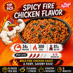 HealSpot High Protein Instant Ramen Dry Style | Spicy Fire Chicken | 34g Plant Protein, Low Fat, Non-GMO - Photo 5