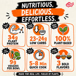 HealSpot High Protein Instant Ramen | Black Garlic Tonkotsu Pork | 34g Plant Protein, 9g Veggies, Keto Friendly - Photo 2