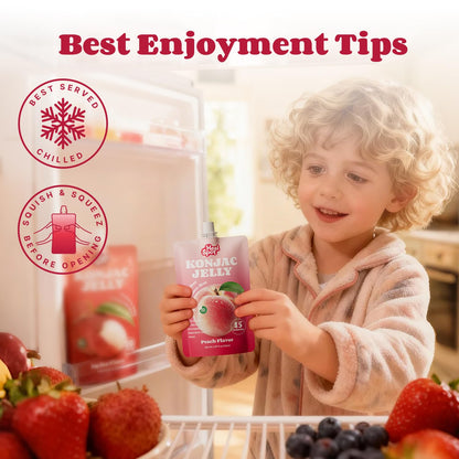 HealSpot Konjac Jelly, Infused with Collagen Drink, Peach Flavor (10 Packs)