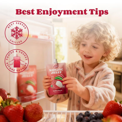 HealSpot Konjac Jelly, Infused with Collagen Drink, Lychee Flavor (10 Packs)