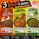HealSpot High Protein Instant Ramen Dry Style | 3-Flavor Variety Pack | 33-34g Plant Protein, Low Fat, Non-GMO - Photo 5