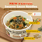 High Protein Sesame Ramen Cups | 31g Plant-Based Protein, Non-Fried Low Carb Instant Noodles, Vegan & Keto Friendly