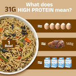High Protein Sesame Ramen Cups | 31g Plant-Based Protein, Non-Fried Low Carb Instant Noodles, Vegan & Keto Friendly