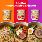 HealSpot High Protein Instant Ramen 6 Cups Non Fried Ramen Broth (Golden-Chicken,Smoky-Beef,Classic-Pork)