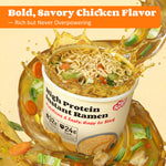 HealSpot High Protein Golden Chicken Ramen Cups | 6 Cups with 32g Plant-Based Protein | Non-Fried Instant Ramen