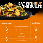 HealSpot High Protein Hot Pot Ramen | 31g Plant-Based Protein Dry Mixed Noodles | Non-Fried Instant Ramen