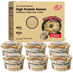 High Protein Sesame Ramen Cups | 31g Plant-Based Protein, Non-Fried Low Carb Instant Noodles, Vegan & Keto Friendly