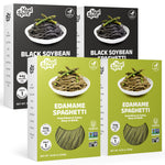 High Protein Edamame Pasta & Black Soybean Spaghetti | Gluten-Free Vegan Pasta (4 Pack x 10.58 oz)