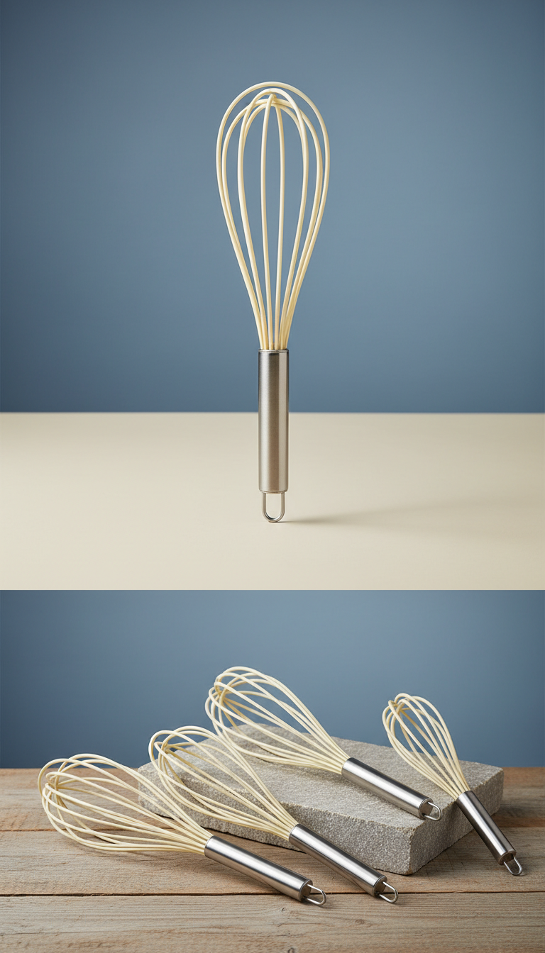 Ivory cream professional French whisk