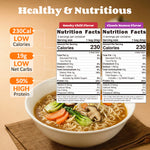 HealSpot Smoky Beef & Classic Pork Ramen 6 Pack | 32g Plant-Based Protein Instant Noodles | Non-Fried